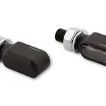 Clignotants LED CNC HIGHSIDER Little Bronx, noir, verre teinté, homologué E, paire