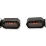 Clignotants LED CNC HIGHSIDER Little Bronx, noir, verre teinté, homologué E, paire