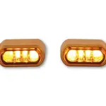 Clignotants LED CNC HIGHSIDER Little Bronx, or, verre teinté, homologué E, paire
