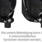 Phare LED HIGHSIDER Frame-R1 Type 3 - 7&quot; noir montage par le bas