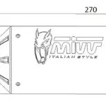 Silencieux MIVV universel MK3 carbone - Côté droit