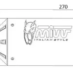 Silencieux MIVV universel MK3 acier inoxydable - Côté droit