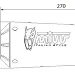 Silencieux MIVV universel X-M1 acier inoxydable noir - Côté droit