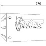 Silencieux MIVV universel X-M1 acier inoxydable - Côté droit