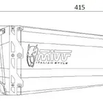 Silencieux MIVV universel Delta Race acier inoxydable noir / carbone - Côté droit