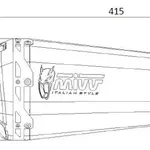 Silencieux MIVV universel Delta Race acero inoxodable / carbone - Côté droit