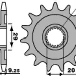 Pignon PBR acier standard 2146 - 520
