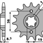Pignon PBR acier standard 2502 - 520