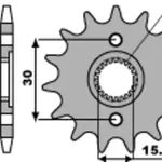 Pignon PBR acier standard 332M - 428