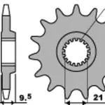 Pignon PBR acier standard 342 - 520