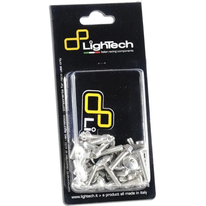 Kit vis de cadre LIGHTECH ergal argent - Triumph Speed Triple 765R / RS