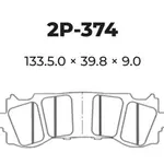 Plaquettes de frein NISSIN 2P-374ST métal fritté