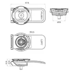 Support QUAD LOCK 360 tête seule avec levier