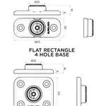 Base rectangulaire 4 trous QUAD LOCK 360