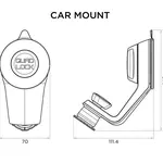 Support de smartphone voiture QUAD LOCK pare-brise/tableau de bord