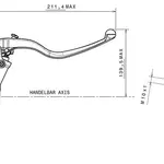 Maître-cylindre de frein BREMBO Ø18x21mm titane