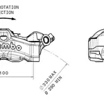 Etrier de frein avant gauche BREMBO Stylema noir