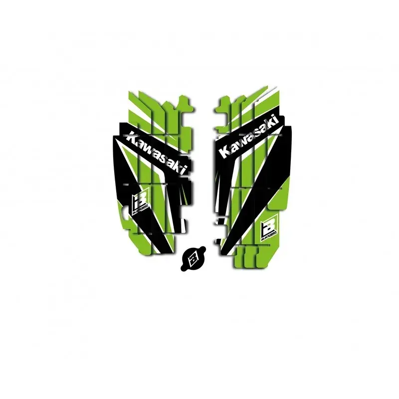 Kit déco de cache radiateur BLACKBIRD Dream Graphic 4 Kawasaki KXF