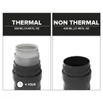 Bouteille isotherme POLISPORT T500 noir/Lime vert 500/650ml