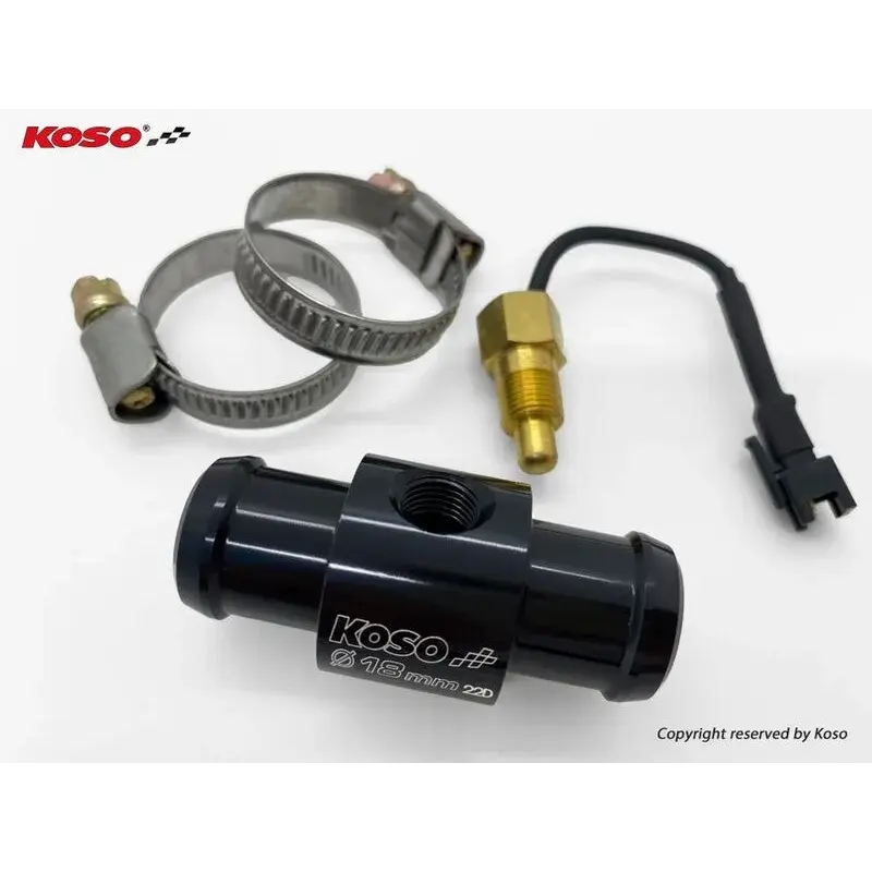 Adaptateur de sonde de température d'eau Koso pour durite Ø18mm