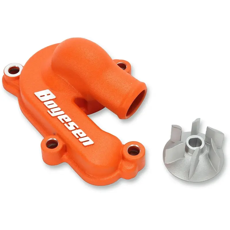 WATER PUMP COVER & IMPELLER KIT SUPERCOOLER ALUMINUM ORANGE