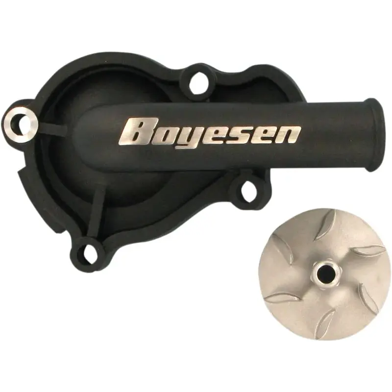 WATER PUMP COVER & IMPELLER KIT SUPERCOOLER ALUMINUM BLACK