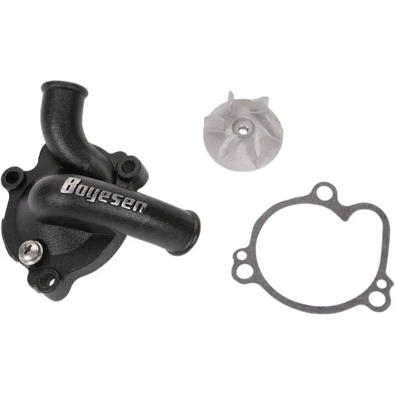 WATER PUMP COVER & IMPELLER KIT SUPERCOOLER ALUMINUM BLACK