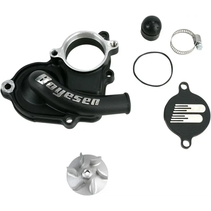 WATER PUMP COVER & IMPELLER KIT SUPERCOOLER ALUMINUM BLACK