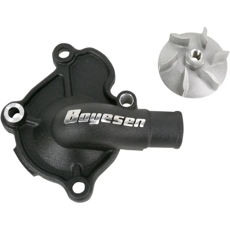 WATER PUMP COVER & IMPELLER KIT SUPERCOOLER ALUMINUM BLACK
