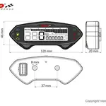Compteur multifonctions KOSO DB-01RN LCD noir