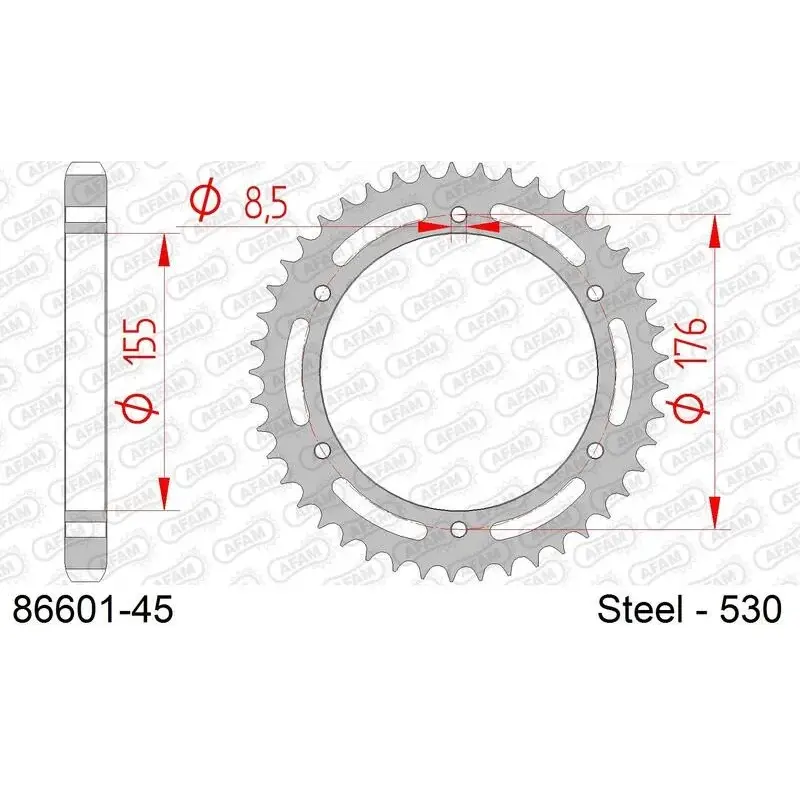 Couronne AFAM acier standard 86601 - 530