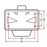 Support de plaque 30° RACETECH feu LED