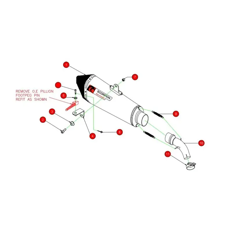 PIECES DETACH. SCORPION SUPPORT RSI117