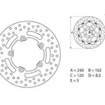 Disque de frein BREMBO Série Oro fixe - 68B40760