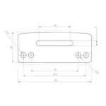 Plaque de support pour éclairages de plaque d&#039;immatriculation HIGHSIDER