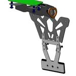 Support de plaque V PARTS noir Yamaha MT-10