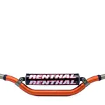 Guidon Ø28,6mm avec barre RENTHAL Twinwall replica Ricky Carmichael orange/mousse noire