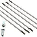 Jeu de rayons HAAN WHEELS 18&quot; argent/têtes de rayons argent 32 pièces