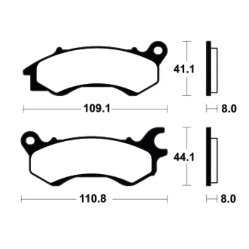 Plaquettes de frein TECNIUM scooter organique - ME469