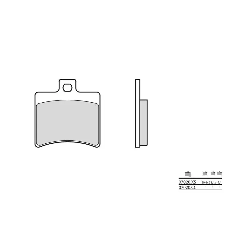 Plaquettes de frein BREMBO Scooter carbone céramique - 07020CC